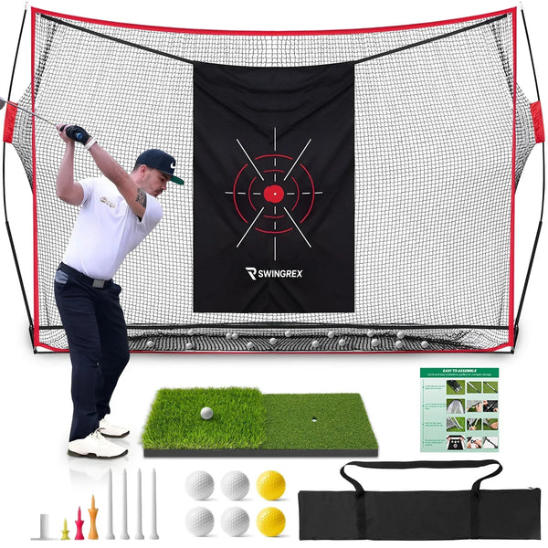 Swing Rex Pro Golf Net for Backyard – Heavy Duty Golf Practice Net for real ball