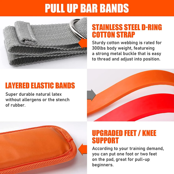 Pull Up Assistance Resistance Bands Set for Workout and Stretch Training