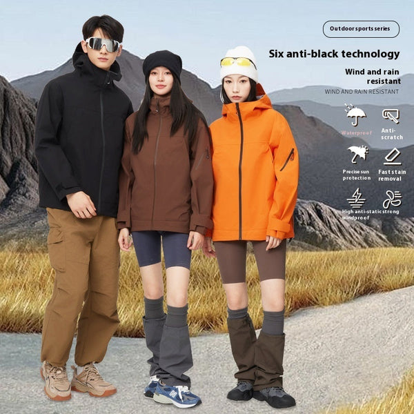 Mountain Hard Shell Jacket Windproof Waterproof Outdoor Mountaineering Clothing Gear