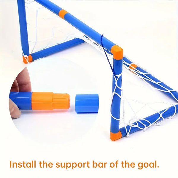 Mini Foldable Soccer Goal Set for Indoor Outdoor Kids Playtime
