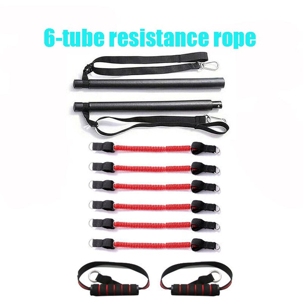 Pilates Resistance Band Fitness Stick for Home Workout and Muscle Training