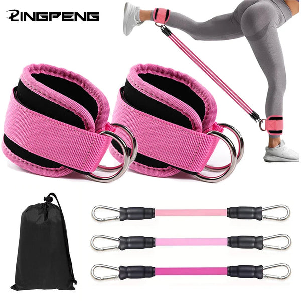 Ankle Strap Resistance Bands Set for Gym Fitness and Yoga Workouts