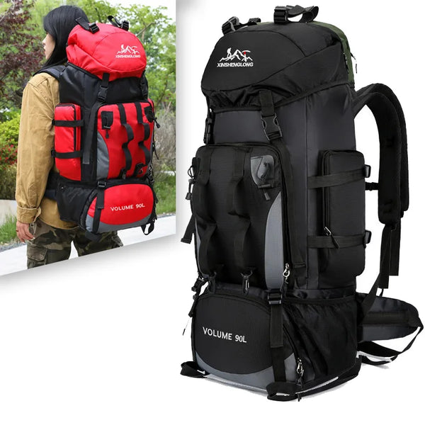 90L Waterproof Hiking Backpack for Camping Travel and Outdoor Adventures