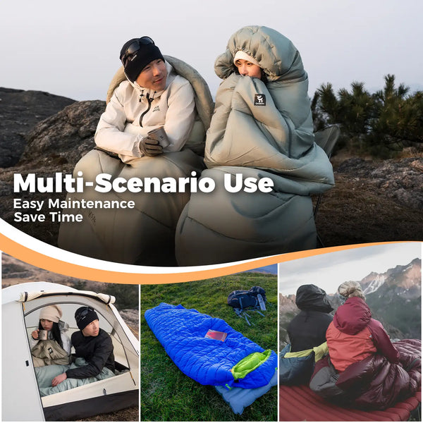 Portable Cotton Sleeping Bag for Outdoor Camping and Backpacking Adventures