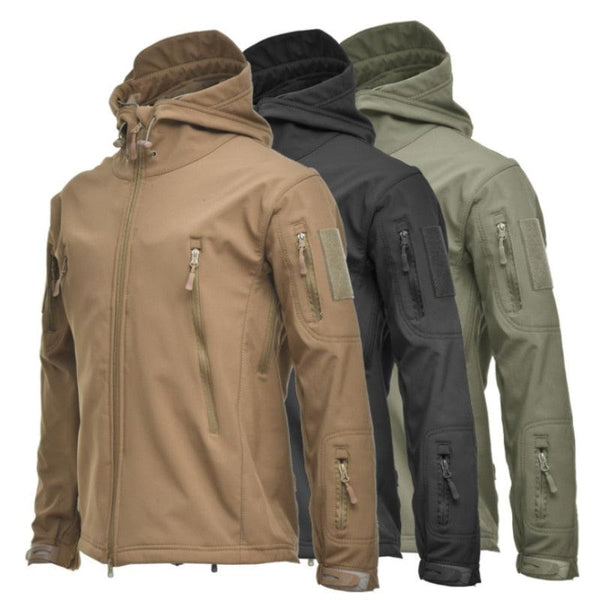 Men’s Camouflage Tactical Winter Jacket Waterproof Windproof Outdoor Hooded Coat